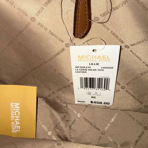 Michael Kors Brown Lillie Suede Shoulder Bag - Picture 8 of 9